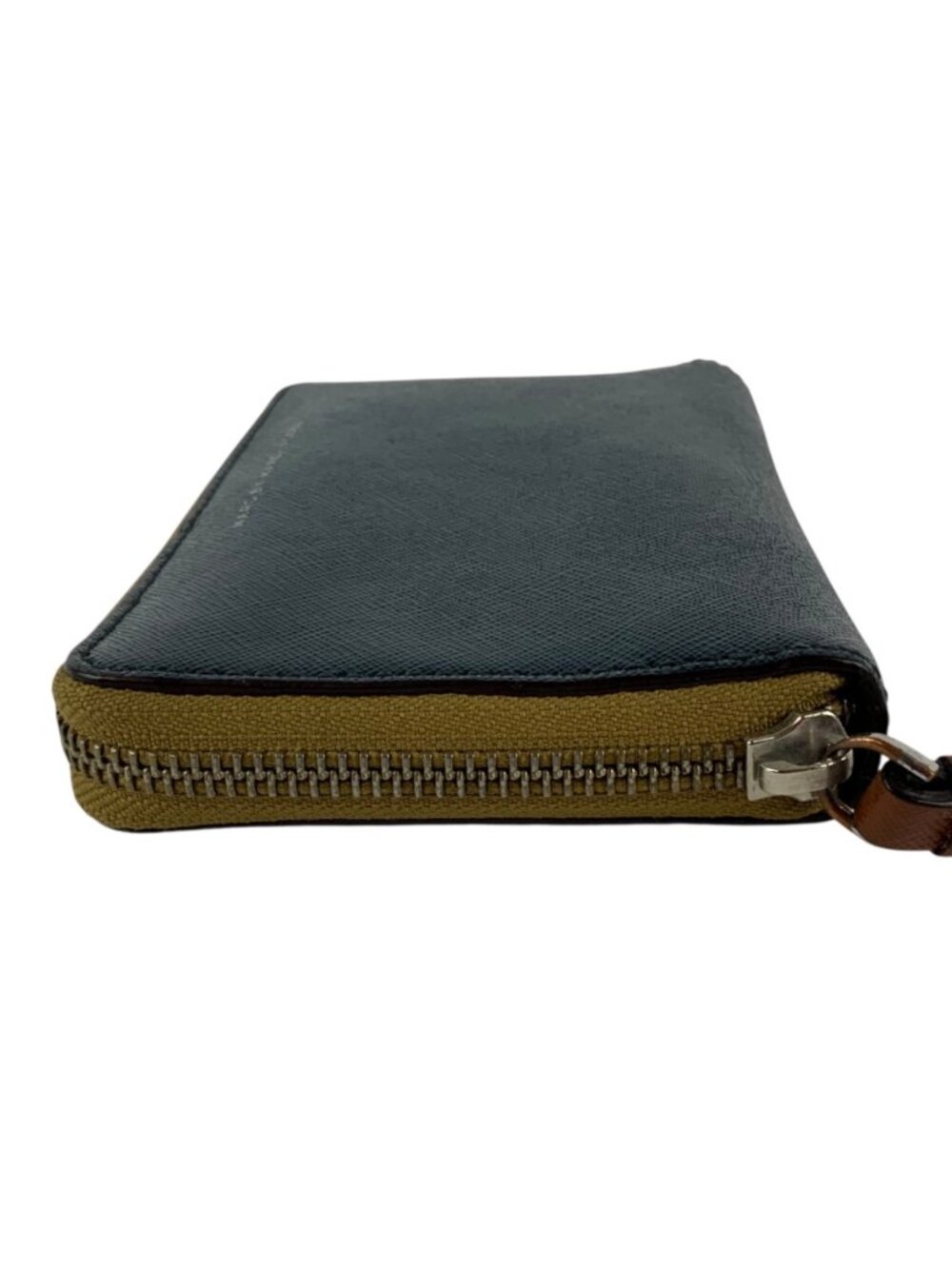 Marc By Marc Jacobs Womens Bifold Wristlet Wallet Blue Brown Leather - Picture 6 of 9